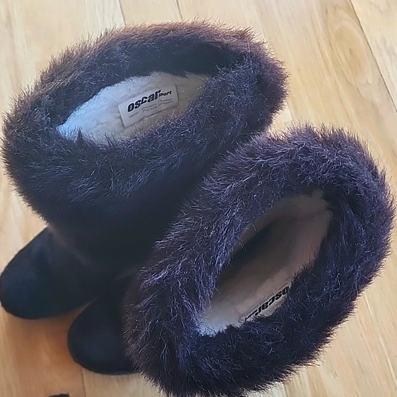 Oscar de la Renta Fur Sport Apres Ski Boots Women's Size 37 - Picture 10 of 12